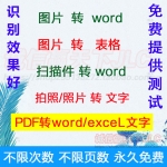 拍照图片PDF转word转换成excel转换器会员mac在线OCR文字识别软件