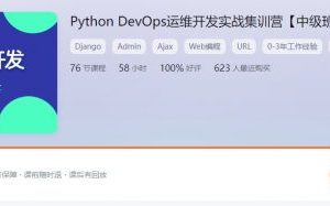 Python Web开发中级班，Python DevOps运维开发实战集训营 价值1898元