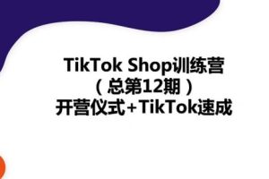 22年新版TikTok Shop训练营，TikTok出海抢占全球新流量速成 价值4599元